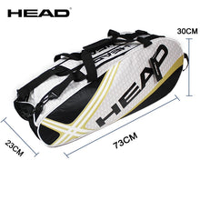 Load image into Gallery viewer, La bolsa de tenis hombre tenis bolsa para raquetas gimnasio al aire libre bolsos para bádminton capacidad 6-9 deportes de raqueta bolsa impermeable de bádminton mochila
