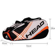 Load image into Gallery viewer, La bolsa de tenis hombre tenis bolsa para raquetas gimnasio al aire libre bolsos para bádminton capacidad 6-9 deportes de raqueta bolsa impermeable de bádminton mochila