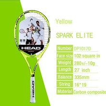 Load image into Gallery viewer, Raqueta De Tenis con cabeza, De aleación De aluminio y carbono, para hombres y mujeres, raquetas De Tenis, juego De raquetas con bolsa, pegamento para mano, entrenamiento