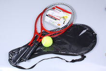 Load image into Gallery viewer, Juego de 2 raquetas de tenis para adolescentes para entrenamiento raqueta de tenis fibra de carbono Material de acero superior cuerda de tenis con bola gratis