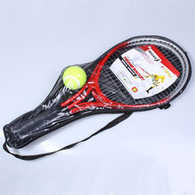 Load image into Gallery viewer, Raqueta de tenis para niños, 2 uds., para entrenamiento de raqueta de tenis, Material de fibra de carbono, cuerda de tenis de Material superior de acero, deportes al aire libre