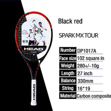 Load image into Gallery viewer, Raqueta De Tenis con cabeza, De aleación De aluminio y carbono, para hombres y mujeres, raquetas De Tenis, juego De raquetas con bolsa, pegamento para mano, entrenamiento