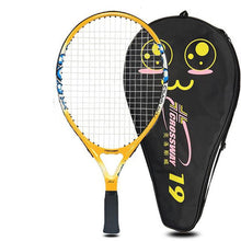 Load image into Gallery viewer, 1 Juego de raqueta de tenis, pelota de aleación de aluminio con cuerda 19/21/23/25 pulgadas con bolsa de transporte para niños, adolescentes, entrenamiento deportivo para niño y niña