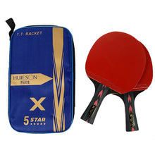 Load image into Gallery viewer, Huieson 2 Unids Actualizado 5 Estrella Tabla Raqueta de Tenis de Carbono Conjunto Ligero Potente Ping Pong Paddle Bat con Buen Control