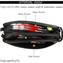 Load image into Gallery viewer, 6-12 Uds. Bolsa grande de raqueta de tenis 2020 bolsa de bádminton/accesorios raqueta profesional bolsa de deportes raqueta para el cuidado de los zapatos
