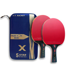 Load image into Gallery viewer, Huieson 2 Unids Actualizado 5 Estrella Tabla Raqueta de Tenis de Carbono Conjunto Ligero Potente Ping Pong Paddle Bat con Buen Control
