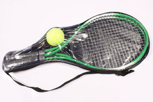 Load image into Gallery viewer, Juego de 2 raquetas de tenis para adolescentes para entrenamiento raqueta de tenis fibra de carbono Material de acero superior cuerda de tenis con bola gratis
