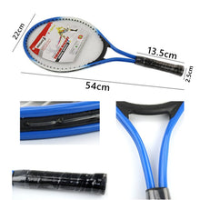 Load image into Gallery viewer, Raqueta de tenis para niños, 2 uds., para entrenamiento de raqueta de tenis, Material de fibra de carbono, cuerda de tenis de Material superior de acero, deportes al aire libre
