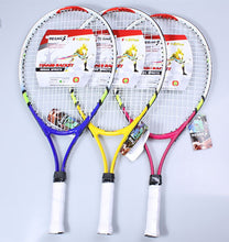 Load image into Gallery viewer, 1 Uds raqueta de tenis de entrenamiento para adolescentes, raqueta de aleación de aluminio con bolsa para niños nuevos principiantes con bolsa de transporte gratis
