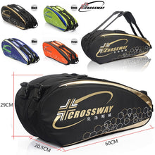 Load image into Gallery viewer, 6-12 Uds. Bolsa grande de raqueta de tenis 2020 bolsa de bádminton/accesorios raqueta profesional bolsa de deportes raqueta para el cuidado de los zapatos
