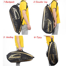 Load image into Gallery viewer, 6-12 Uds. Bolsa grande de raqueta de tenis 2020 bolsa de bádminton/accesorios raqueta profesional bolsa de deportes raqueta para el cuidado de los zapatos
