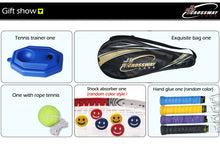 Load image into Gallery viewer, 1 Juego de raqueta de tenis, pelota de aleación de aluminio con cuerda 19/21/23/25 pulgadas con bolsa de transporte para niños, adolescentes, entrenamiento deportivo para niño y niña

